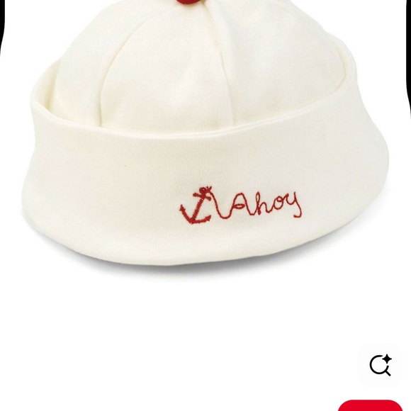 BUNNIES BY THE BAY new White Beanie with Red Embroidery - Picture 1 of 1